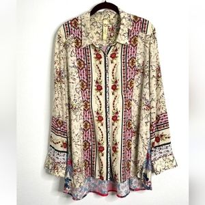 Cyrena button down blouse sz large